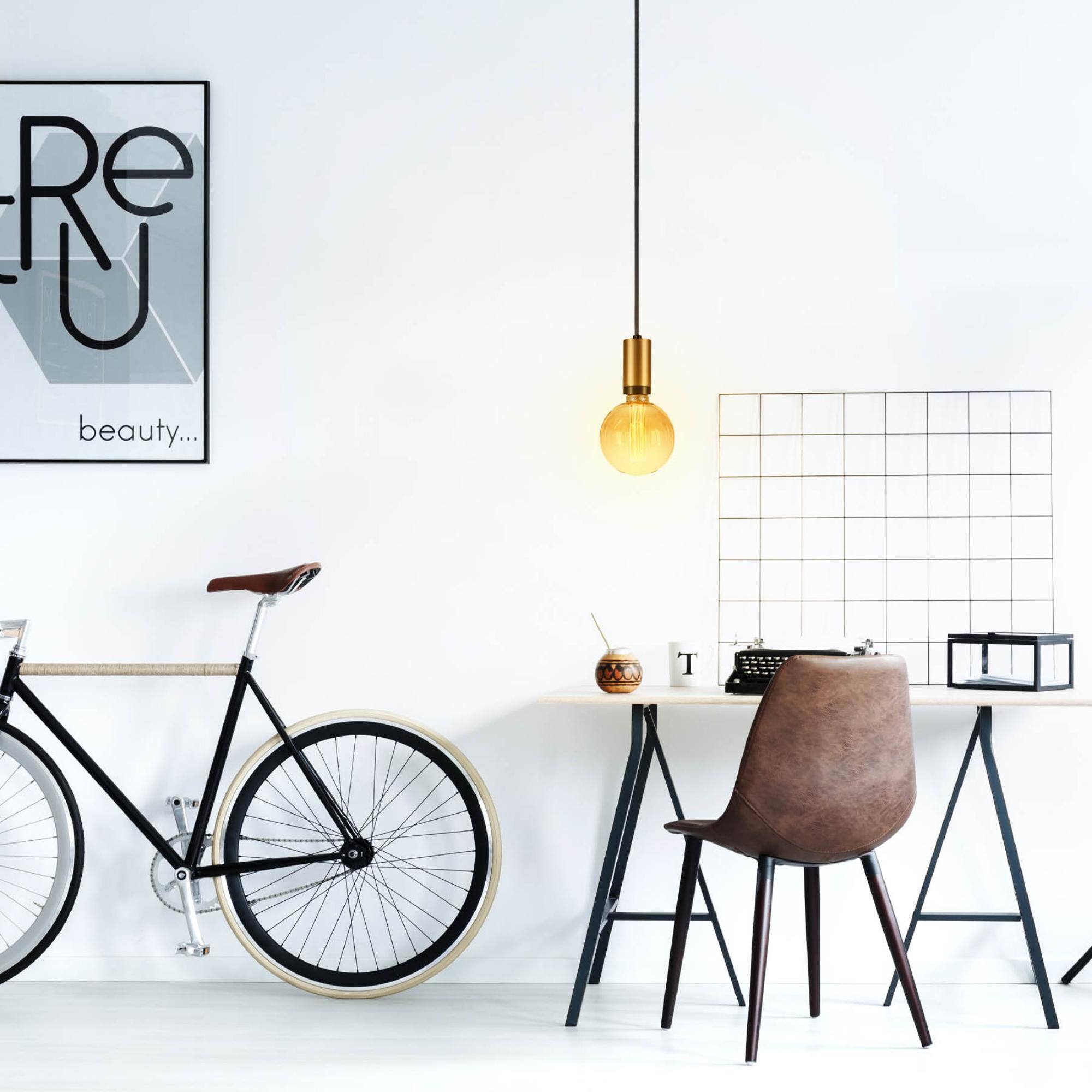 Alt View 6. Next Glow - Vintage Globe LED Light Bulbs G40/G125 3.5W (20W Eq), E26 Base, Dimmable Warm Amber Light for Home/Kitchen - Warm Amber.