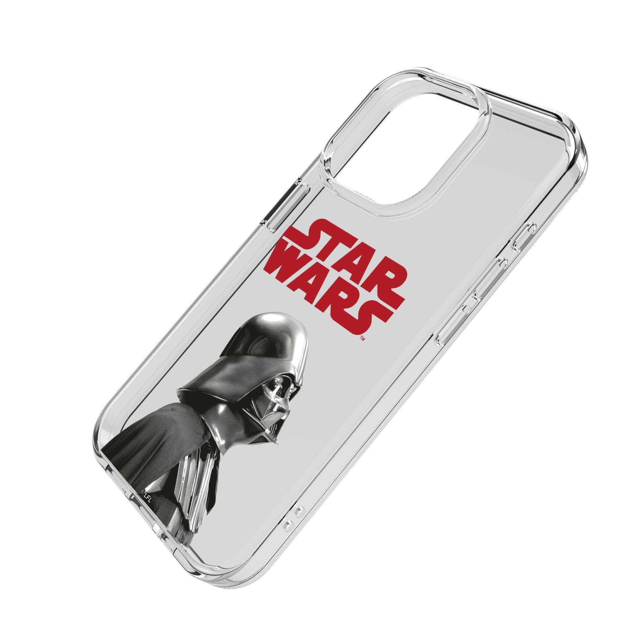 Angle. Keyscaper - Star Wars: A New Hope Color Block Clear Phone Case - Apple iPhone 16 Pro Max - Darth Vader.