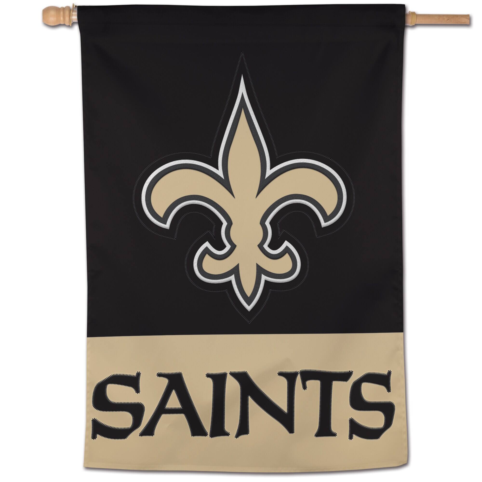 Alt View 1. WinCraft - New Orleans Saints 28" x 40" Applique Vertical Banner - Multicolor.