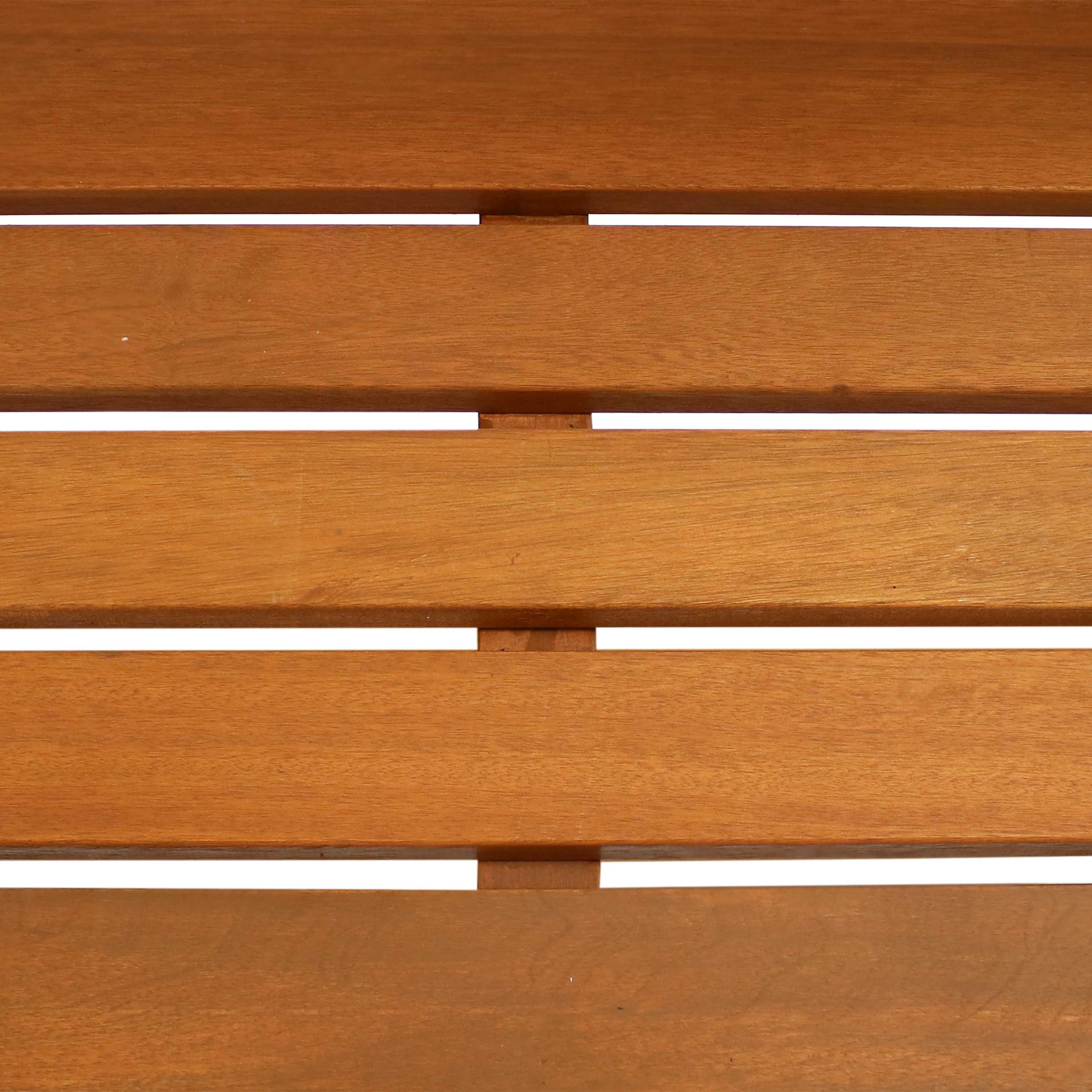 Alt View 5. Sunnydaze - Meranti Wooden Outdoor Potting Bench with Teak Oil Finish - 42 in - Brown.