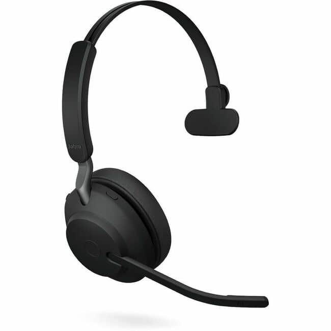 Jabra - Evolve2 65 Headset - Microsoft Teams Certification - Mono - Wireless - Bluetooth - 98.4 ft - On-ear, Over-the-head - Black