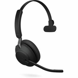 Jabra - Evolve2 65 Headset - Microsoft Teams Certification - Mono - Wireless - Bluetooth - 98.4 ft - On-ear, Over-the-head - Black