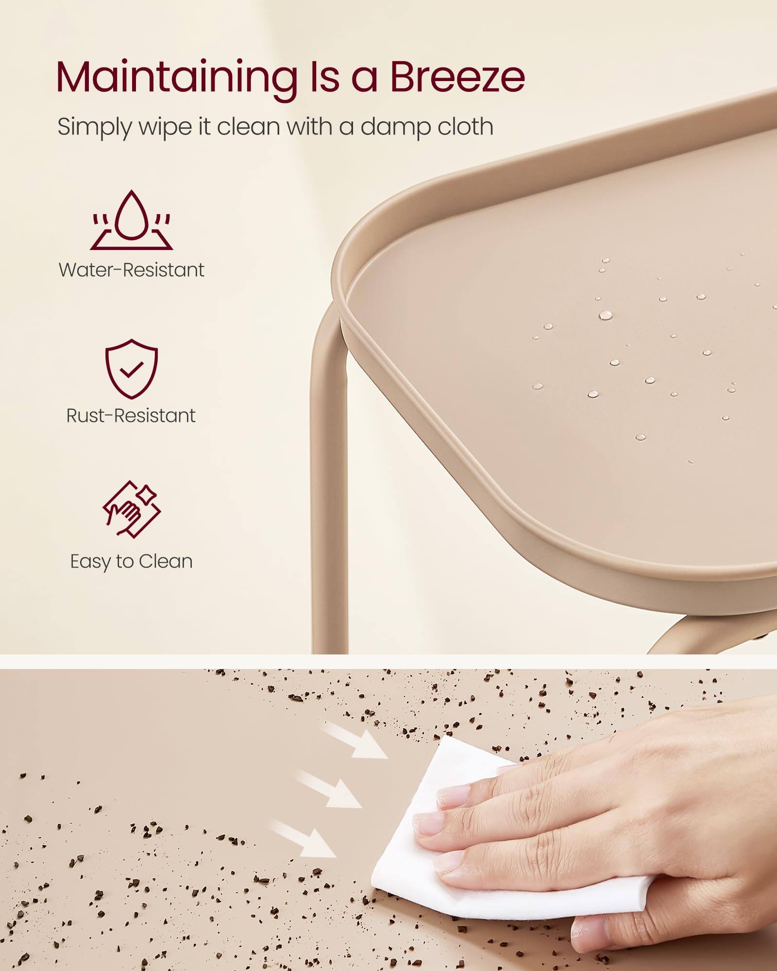 Maintaining Is a Breeze

Simply wipe it clean with a damp cloth

- Water-Resistant
- Rust-Resistant
- Easy to Clean