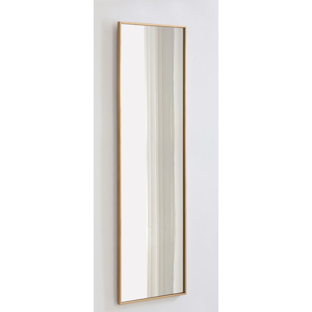 Alt View 8. Elegant Decor - Metal frame Rectangle Mirror 18 inch Brass - Brass.