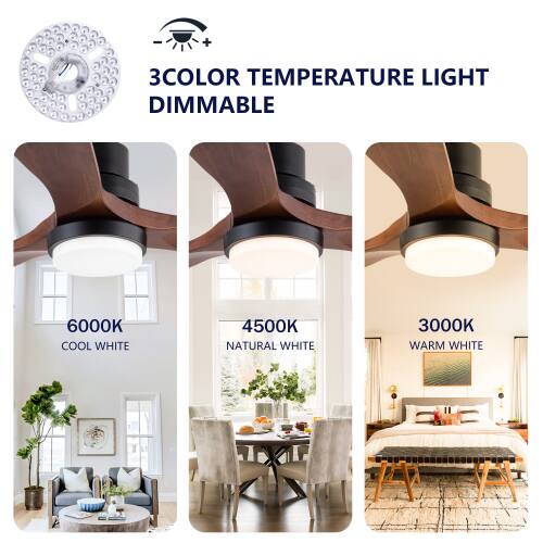 3COLOR TEMPERATURE LIGHT DIMMABLE

6000K COOL WHITE

4500K NATURAL WHITE

3000K WARM WHITE