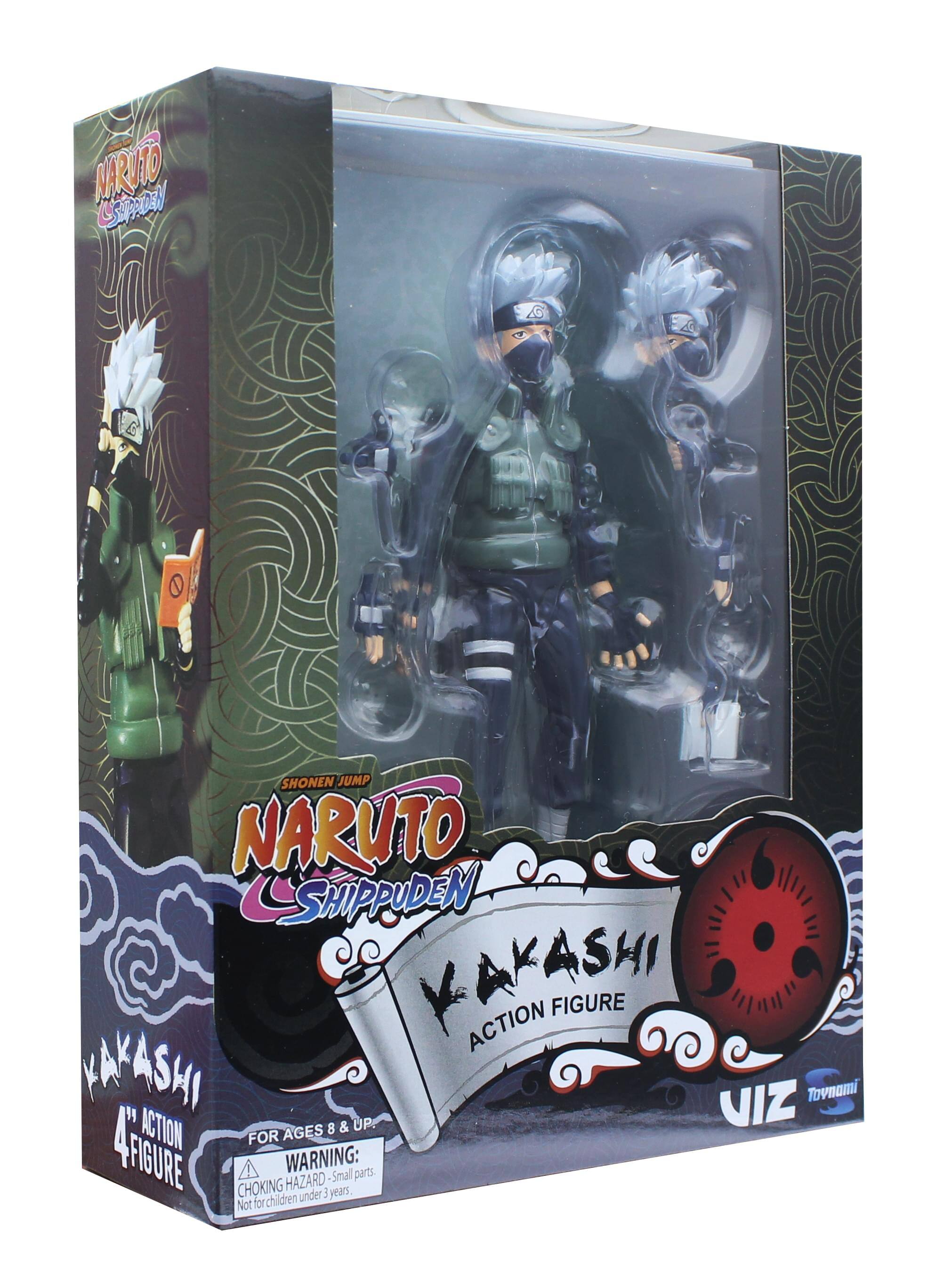 MRUO CAol lh G SHONEN JUMP NARUTO SHIPPUDEN KAKASHI ACTION FIGURE HAKASHI VIZ Toynami ACTION 8 & UP 4 FOR AGES FIGURE WARNING: parts HAZARD Small CHOKING children under 3 years, Not for