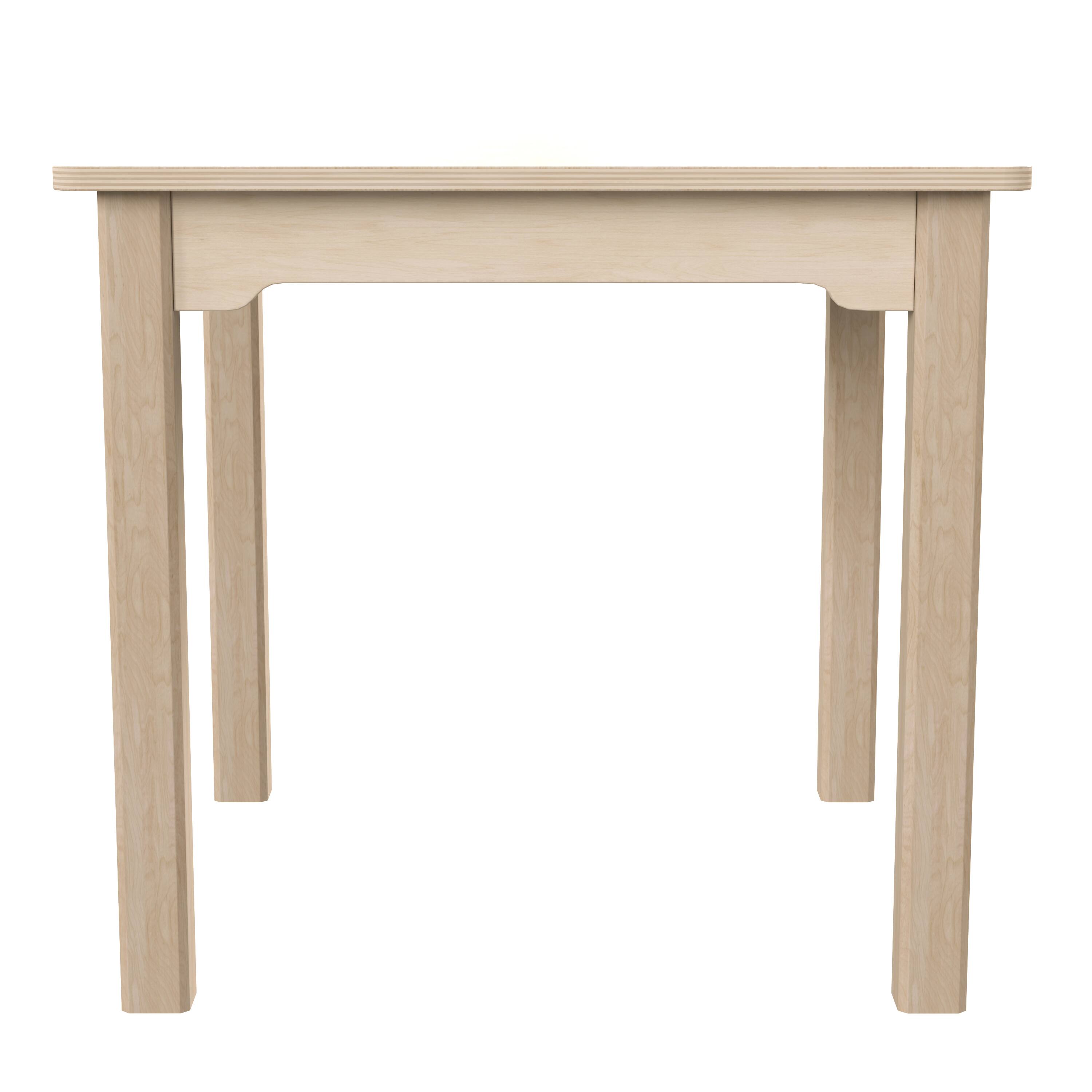Left. Flash Furniture - Bright Beginnings Commercial Grade Wooden Square Preschool Classroom Activity Table, (23.5"W x 21.25"H), Beech - Natural.
