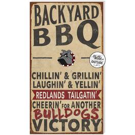 Jardine - University of Redlands Bulldogs 11" x 20" Indoor/Outdoor BBQ Sign - Brown