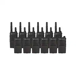 12 Pack of Motorola RMM2050 Two way Radio Walkie Talkies - Black