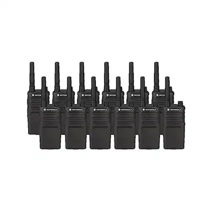 Front. Motorola - 12 Pack of Motorola RMM2050 Two way Radio Walkie Talkies - Black.