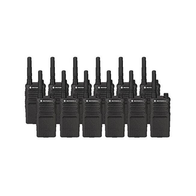 Front. Motorola - 12 Pack of Motorola RMM2050 Two way Radio Walkie Talkies - Black.