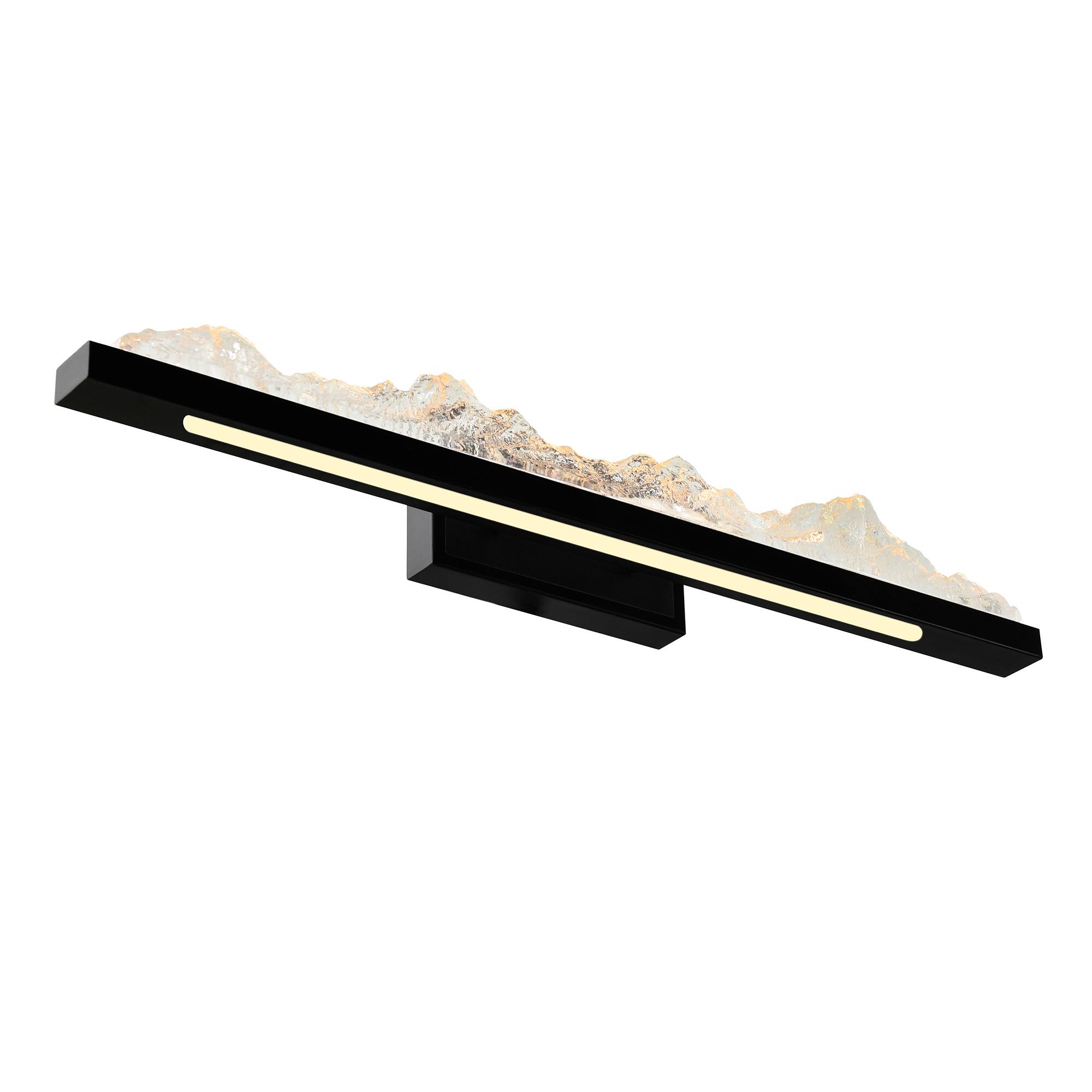 Angle. CWI Lighting - Himalayas Integrated LED Black Vanity Light - Black.