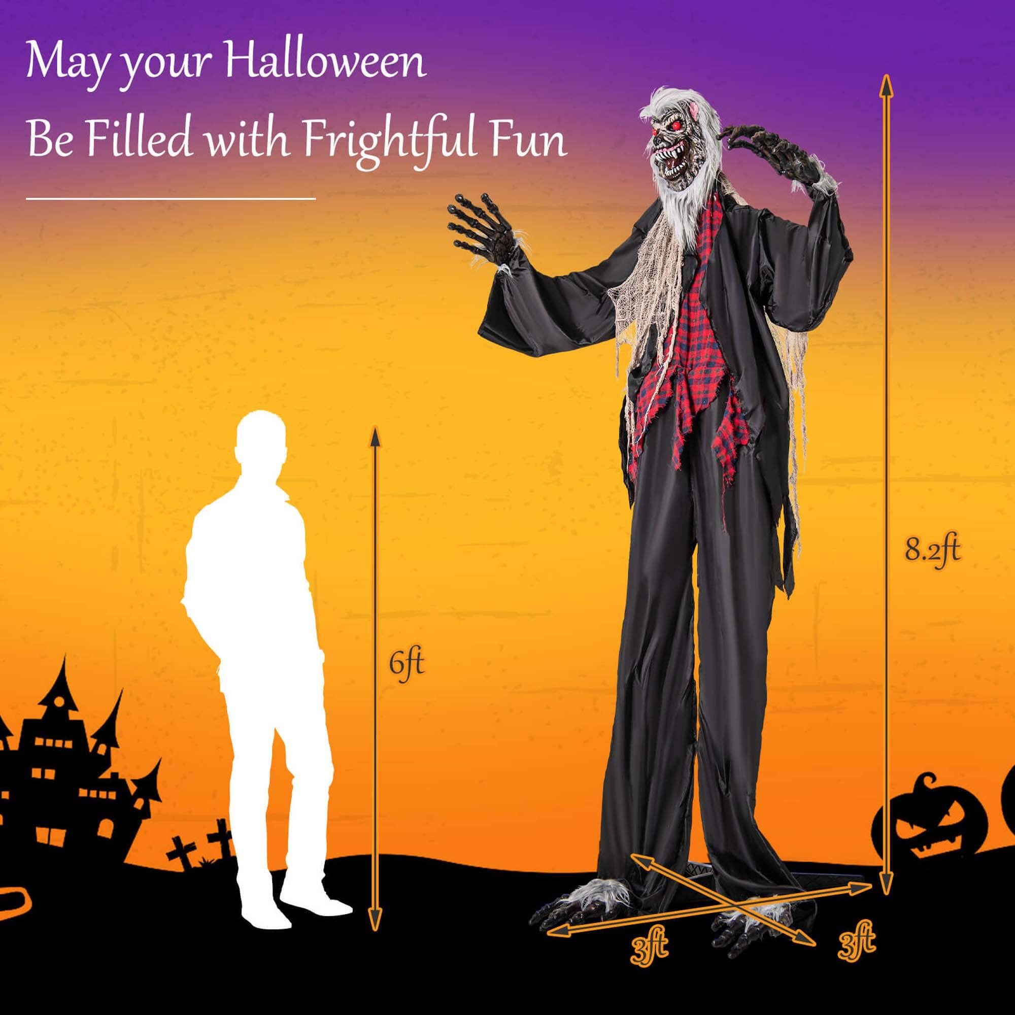May your Halloween be filled with frightful fun. 8.2ft 6ft 3ft 3ft.