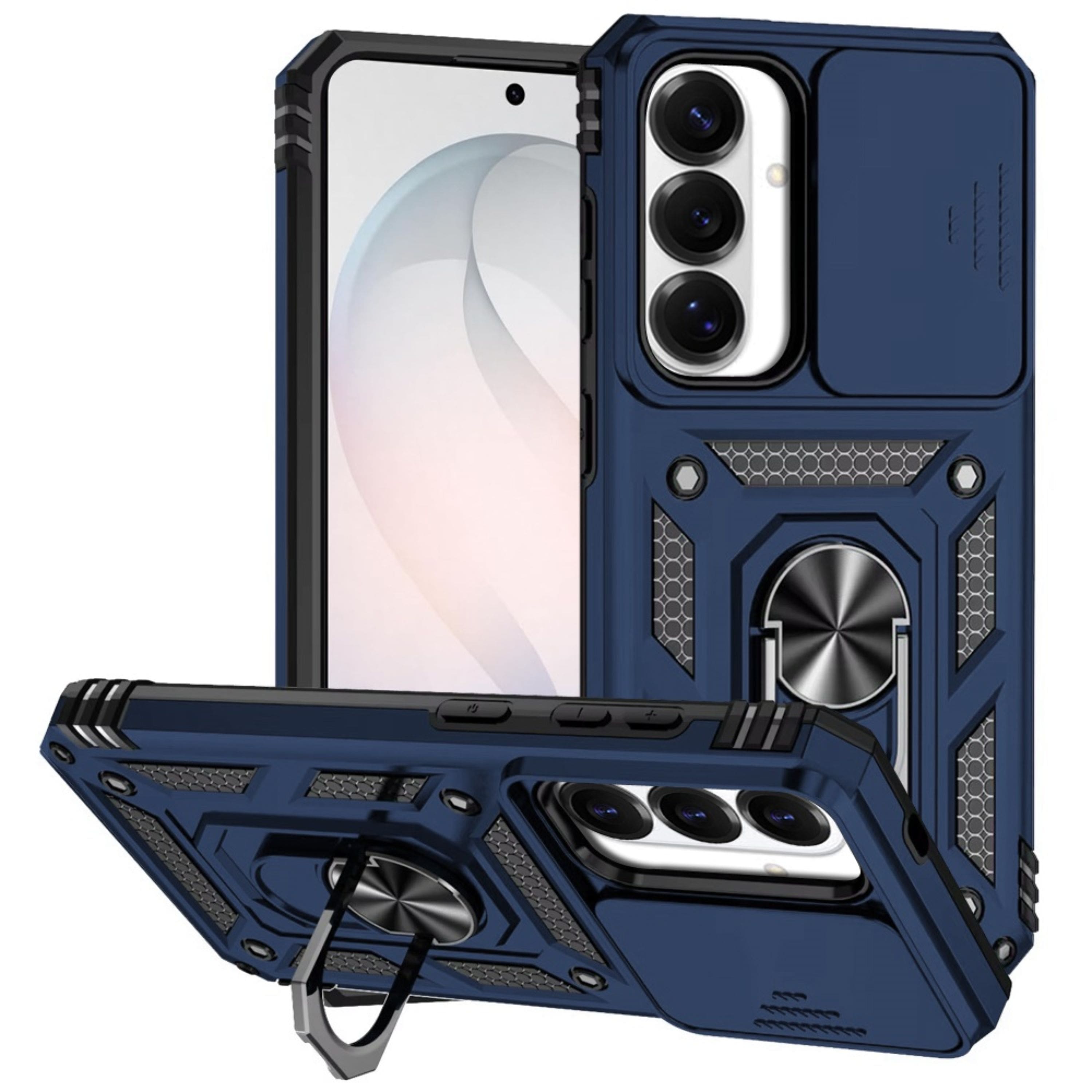 Kitcheniva - Shockproof Cover Ringstand Lens Cover Plus Tempered Glass For Samsung S26 FE - Blue price history on PriceWatchPro