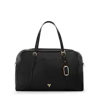 TUMI - Voyageur Leather Weekender - Black/Light Gold - Front_Zoom