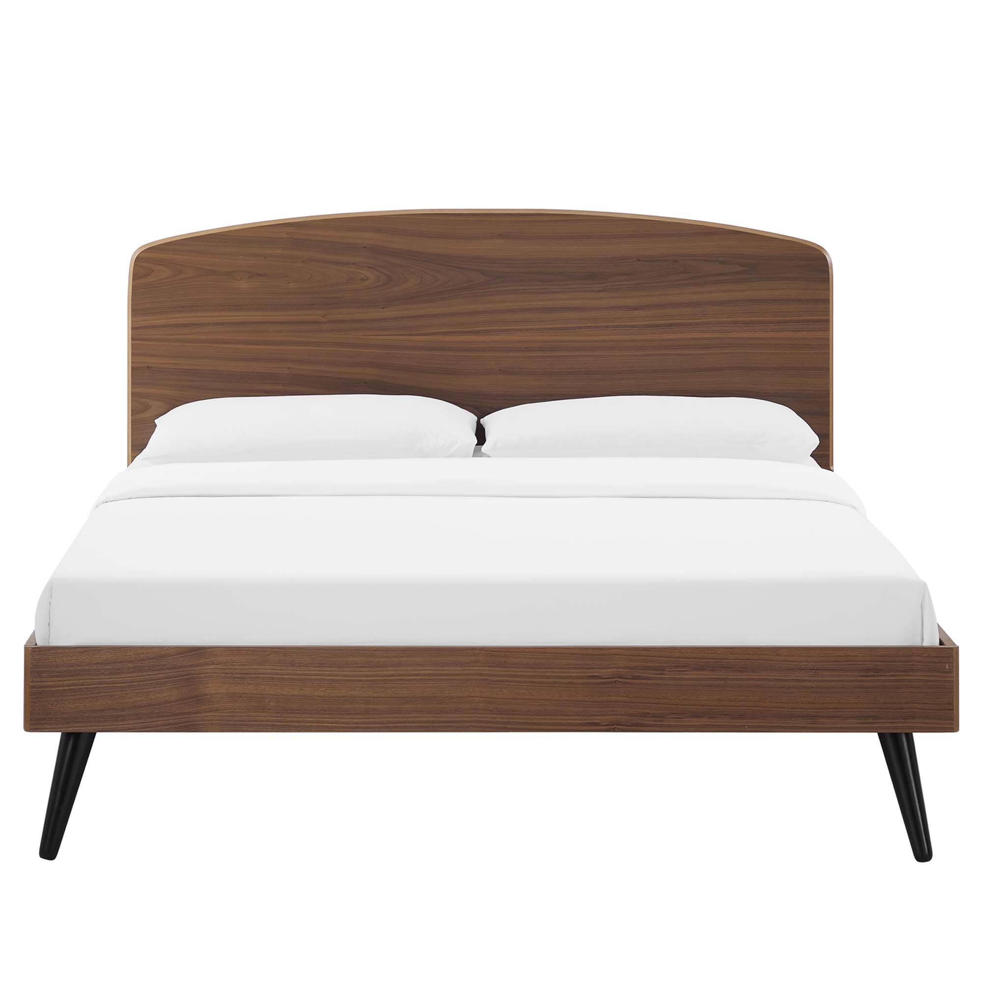 Alt View 1. Modway - Current Performance Velvet Twin Platform Bed - Red.