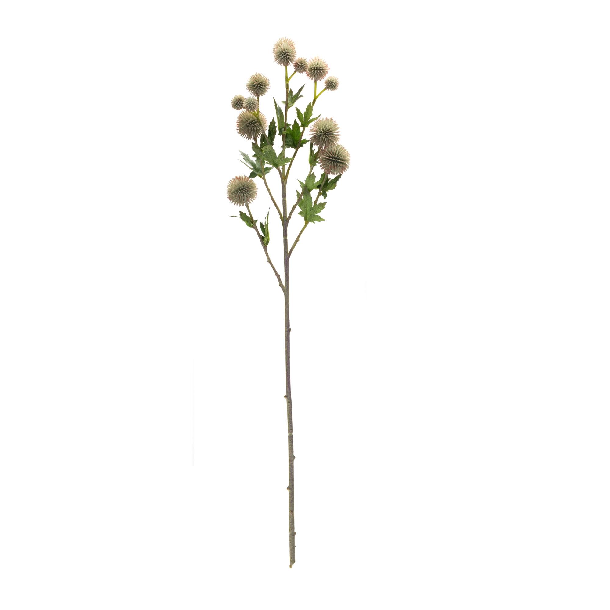 Left. BreeBe - Sage Allium Floral Spray (Set of 6) - Green, Brown.