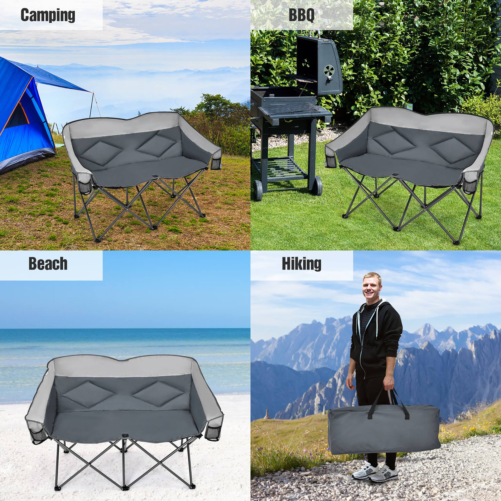 Camping, BBQ, Beach, Hiking