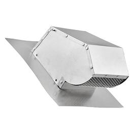 Lambro - 4" Aluminum Exhaust Roof Vent Cap with Screen, Damper, Collar 109R