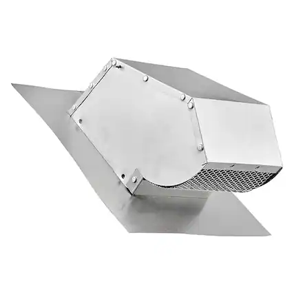 Front. Lambro - 4" Aluminum Exhaust Roof Vent Cap with Screen, Damper, Collar 109R.