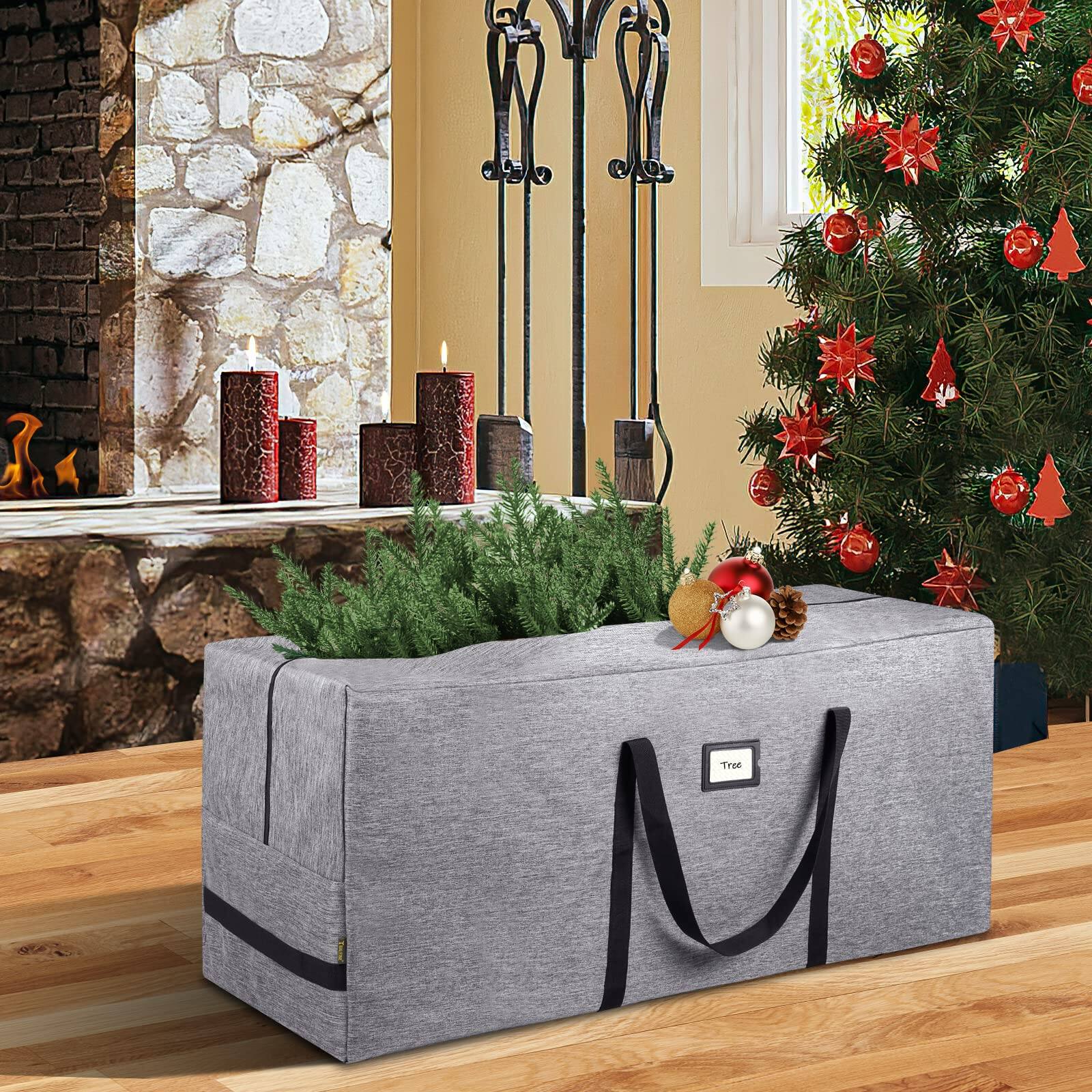 Left. HOMLUX - 7.5 ft Extra Large Storage Bag with Reinforced Handles and Dual Zippers Wide Opening.