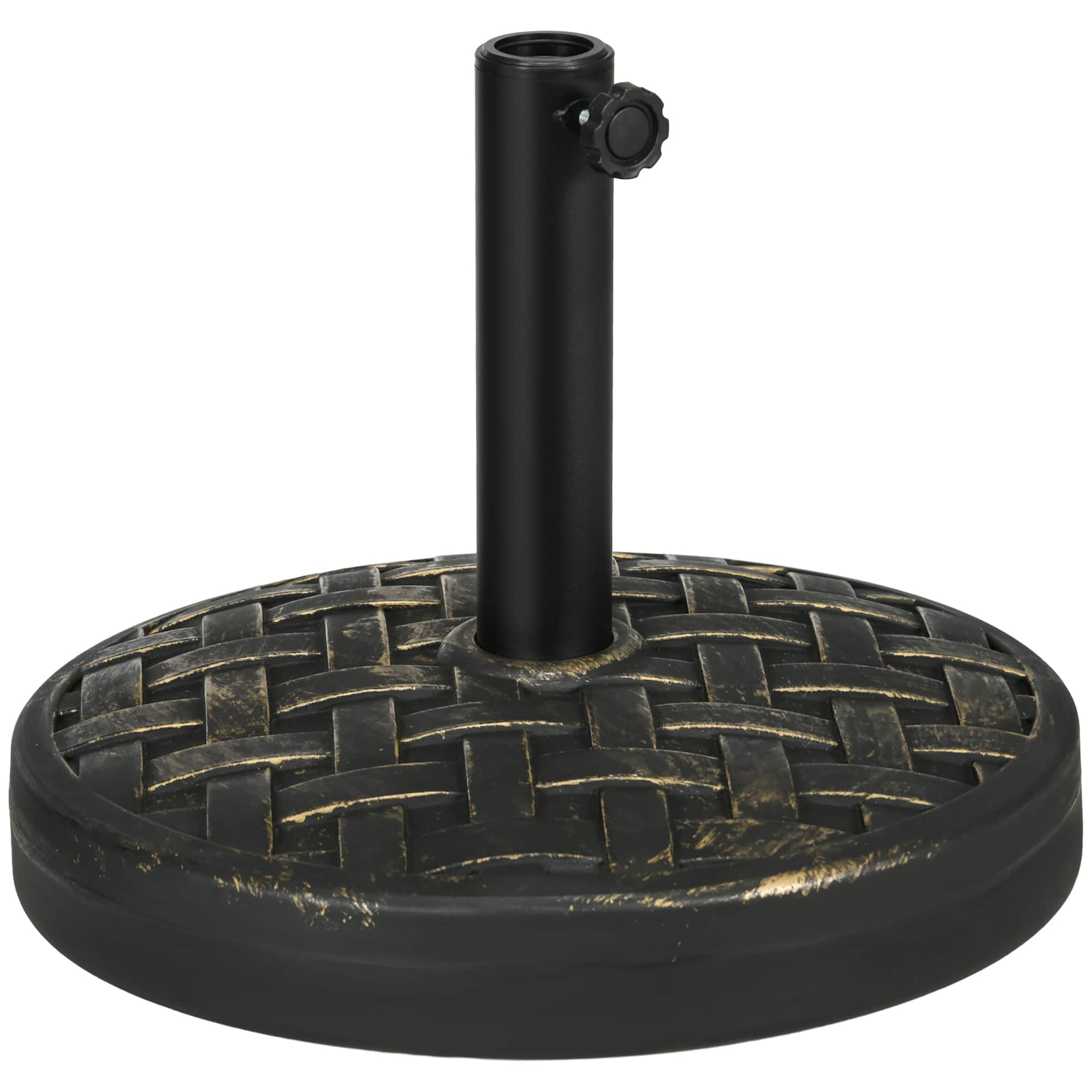 Outsunny - Umbrella Base, 40 lbs. Heavy Duty Umbrella Stand with Metal Umbrella Holder for Outdoor, Lawn - Bronze