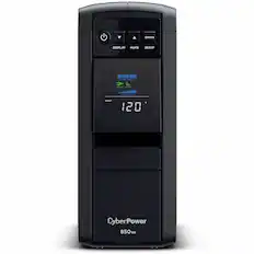 ENTER DISPLAY MUTE SETUP ..... ATTERT CAC -l - WUIME SAUTAEG CURENT DAD INPUT V 120 CyberPower 850VA