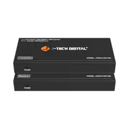 J-Tech Digital - 1080P 60Hz HDBaseT HDMI Extender Balun Over Ethernet (492ft) - Black