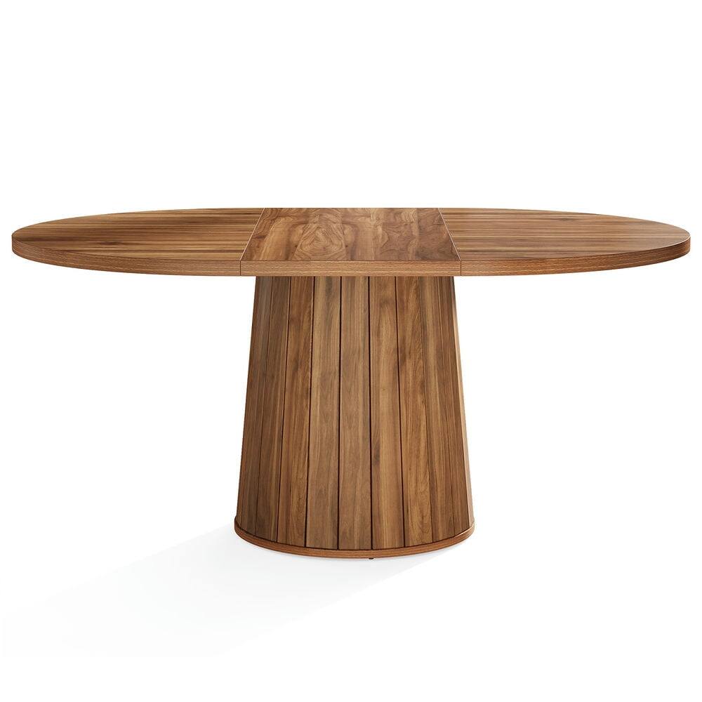 Alt View 1. Kadyn - Kadyn Study Writing Desk, Computer Desk,55" Oval Meeting Table, Wood Conference Table For 6 People,Rustic Brown - Rustic Brown.