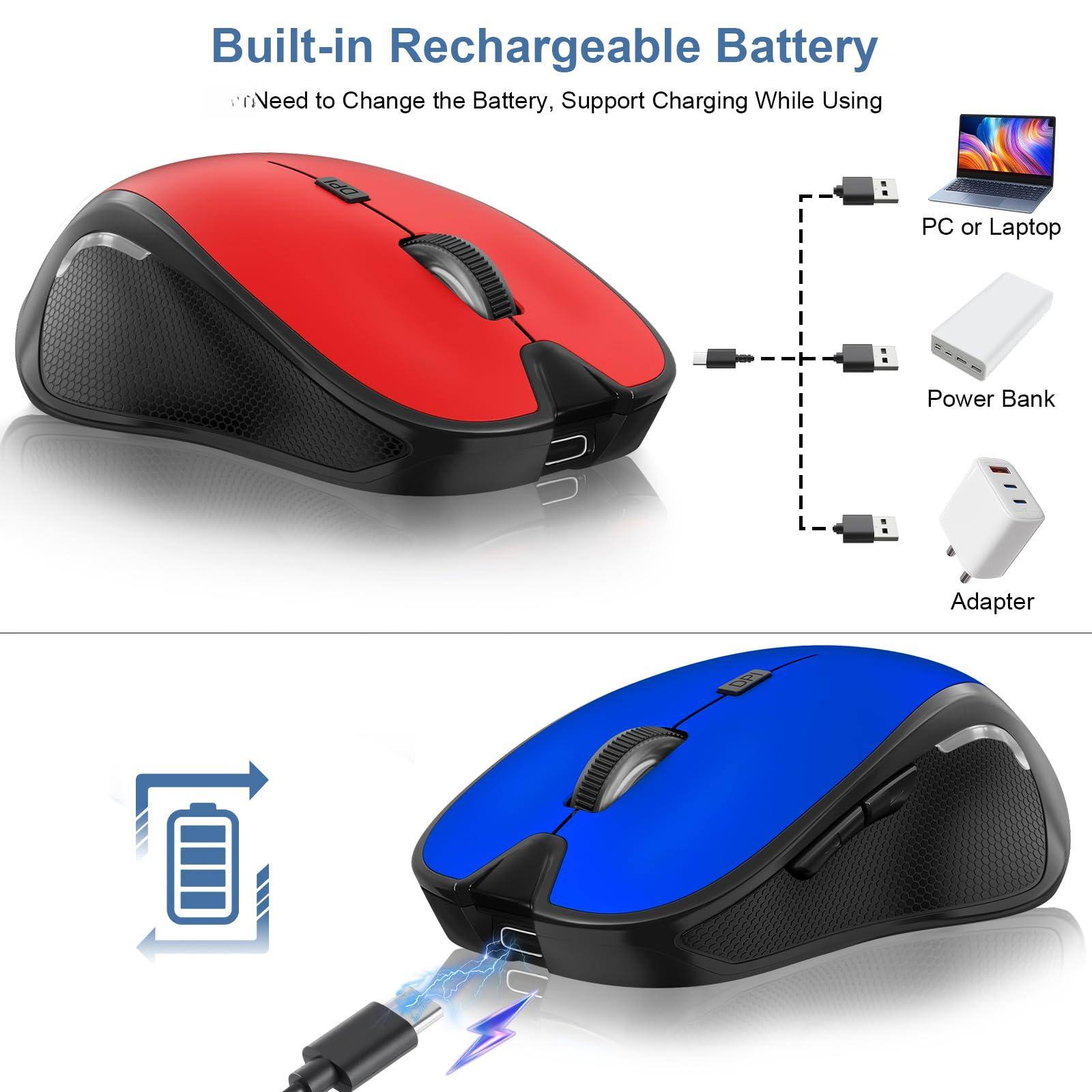 Built-in Rechargeable Battery  
Need to Change the Battery, Support Charging While Using  

PC or Laptop  
Power Bank  
Adapter