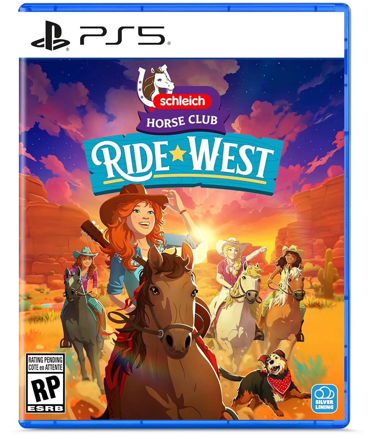 PS5  
schleich HORSE CLUB RIDE WEST  
RATING PENDING COTE en ATTENTE RP ESRB  
SILVER LINING - E (Everyone)