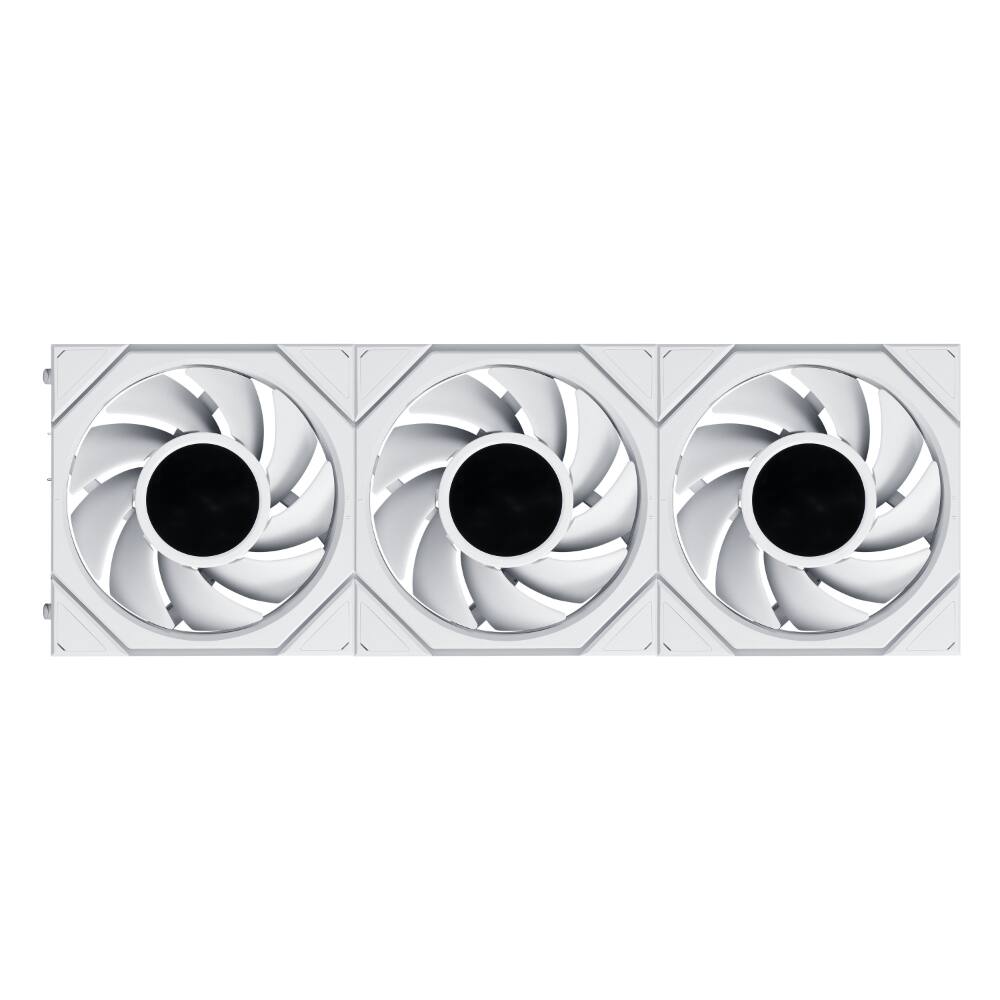 Back. Lian Li - UNI FAN TL LCD Flex 120mm Normal Blade (NOT Reverse) ARGB Fan, 3 Pack, Controller Not Included, White (12TLLCD1F3W) - White.