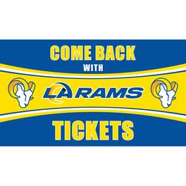 Evergreen Enterprises - Los Angeles Rams 28" x 16" Come Back With Tickets Door Mat - Multicolor
