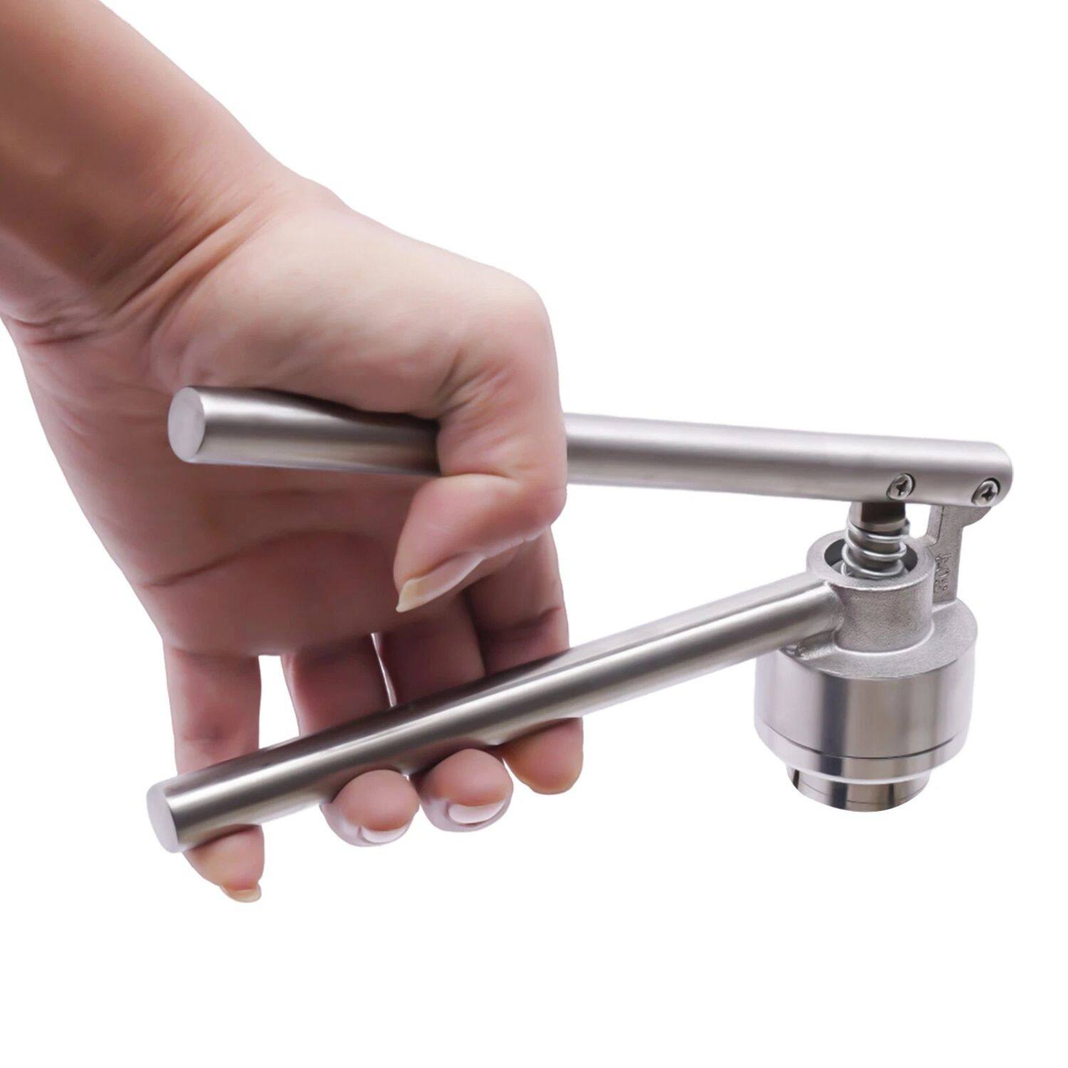 Alt View 1. Home Collection - Stainless Steel 20mm Manual Vial Crimper – Hand Sealing Machine for Flip-Off Caps.