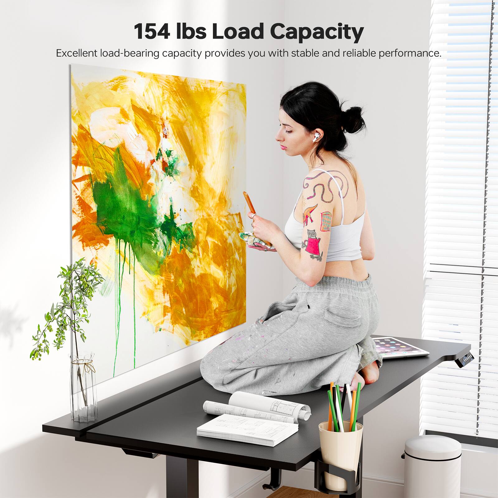 154 lbs Load Capacity

Excellent load-bearing capacity provides you with stable and reliable performance.