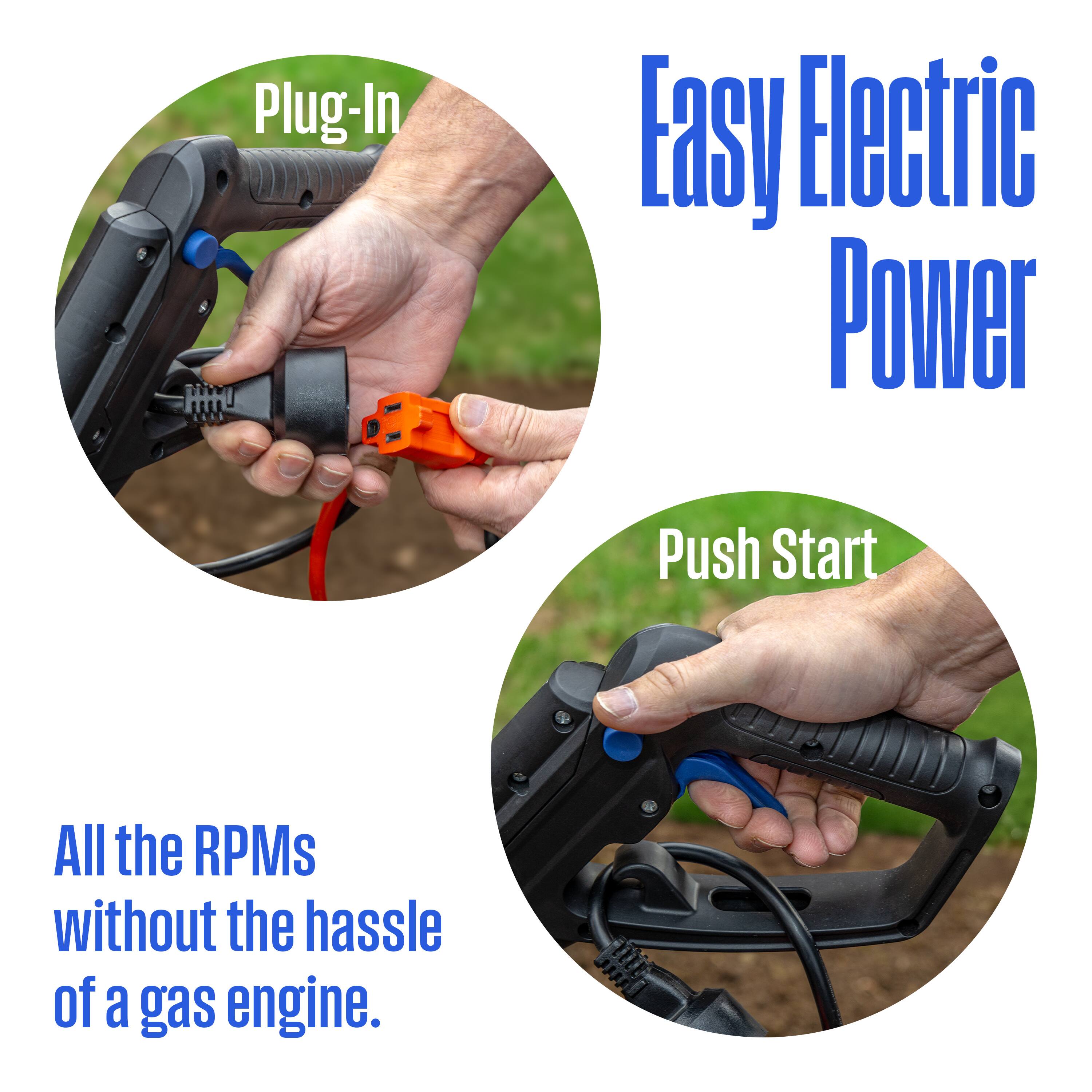 Plug-In Easy Electric Power Push Start All the RPMs without the hassle of a gas engine.
