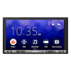 10:35 AM, Radio, SXM, Bluetooth, USB, Rear Camera, HOME, VOL, SONY, VOICE, OPTION