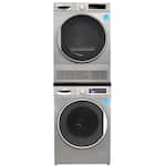 Conserv - LUXE Energy Star Compact Stackable Washer 2.2 cf 110 V+ Electric Dryer 4 Cf Ventless w/ Sensor 220V - Titanium
