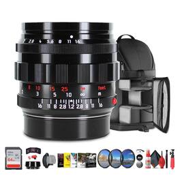 Leica - Noctilux-M 50mm f/1.2 ASPH. Lens (Glossy Black) | Ultra-Fast Classic Design + More - Black