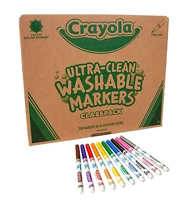 Crayola  
Solar Power  
Ultra-Clean Washable Markers  
Classpack  
200 Markers in 10 Different Colors