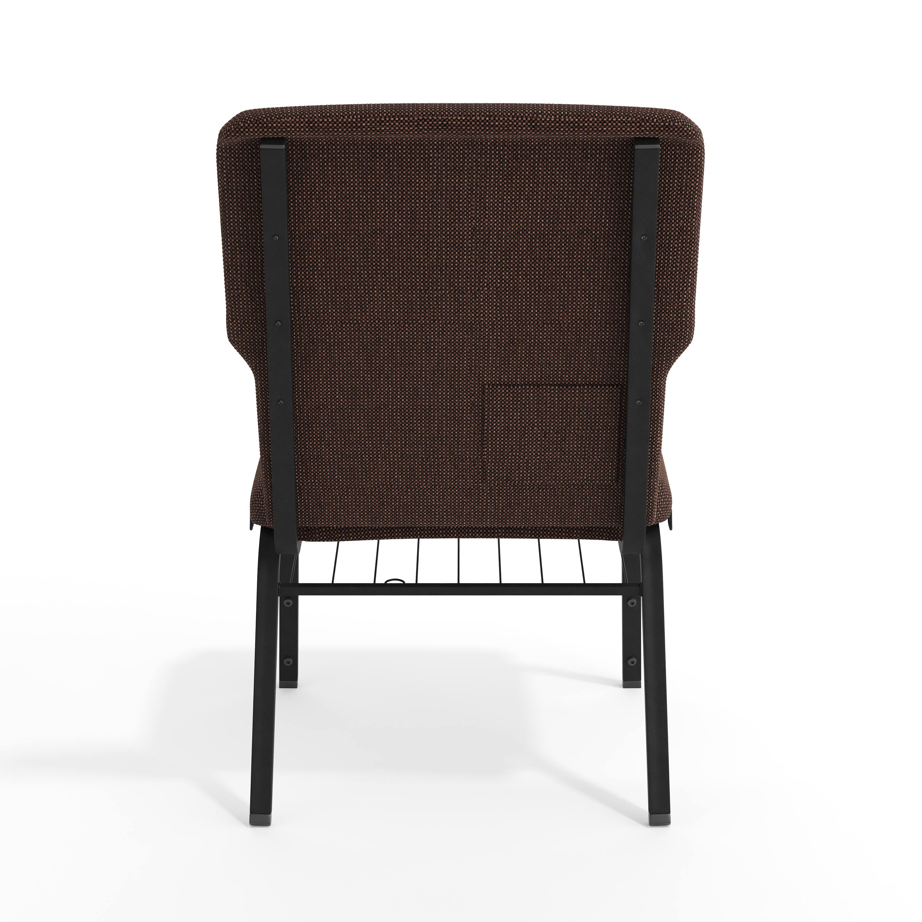 Alt View 7. Emma + Oliver - Discount Church Chair - 21 in. Wide - Java Fabric/Black Frame.