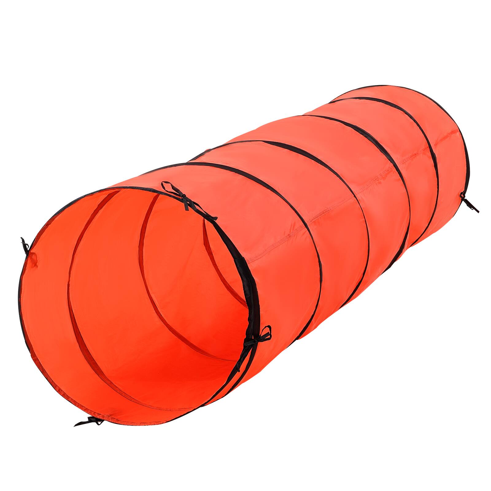 Alt View 5. VEVOR - Dog Agility Training Equipment, 5 PCS Set Upgrade with Adjustable High Hurdles,6 Weave Poles,Extended Tunnel,Jump Ring - Red，Blue,Orange,Black.