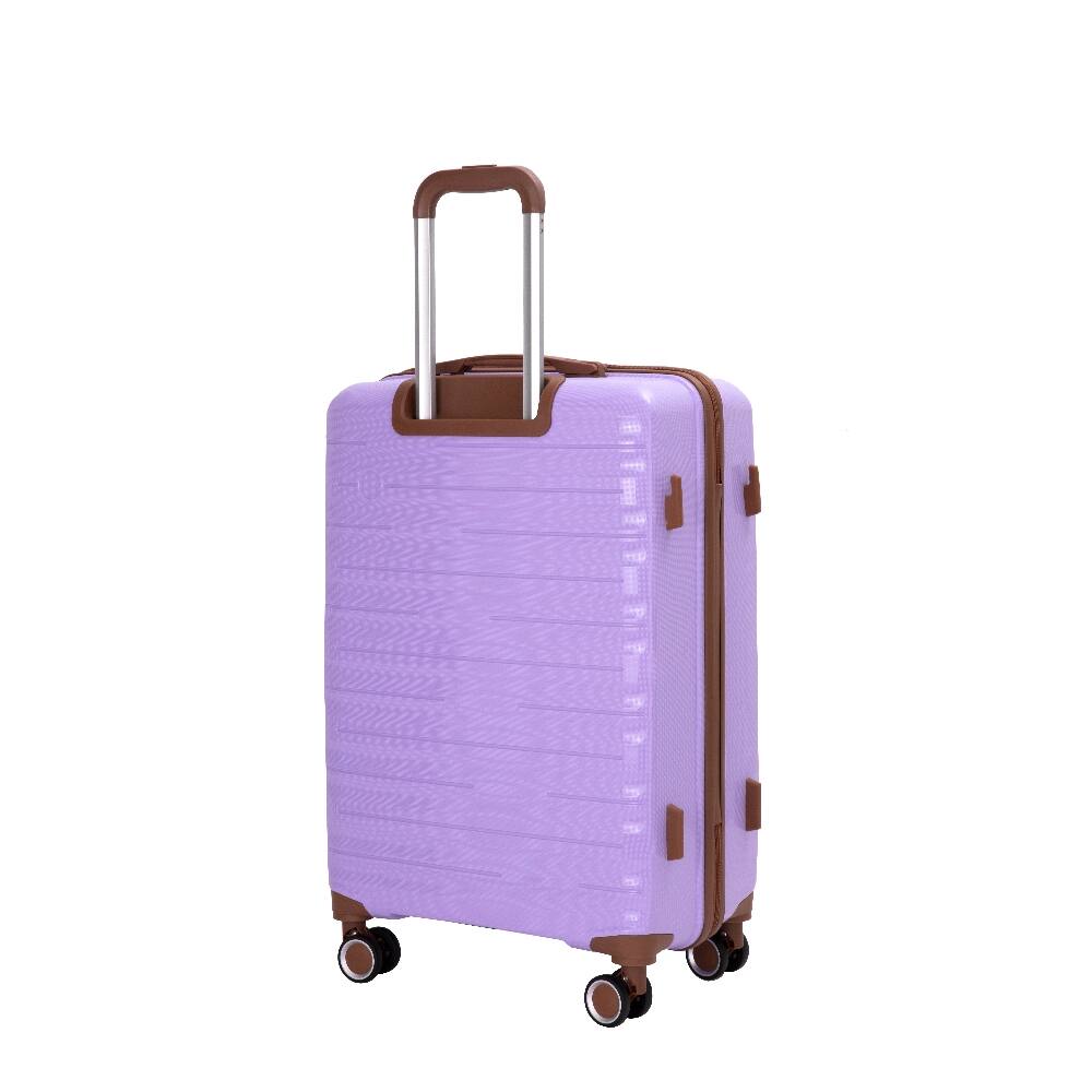 Left. Ropilly - Ropilly 5 piece hardshell luggage set Lavender with TSA Lock 20 24 28 Inch - Lavender.