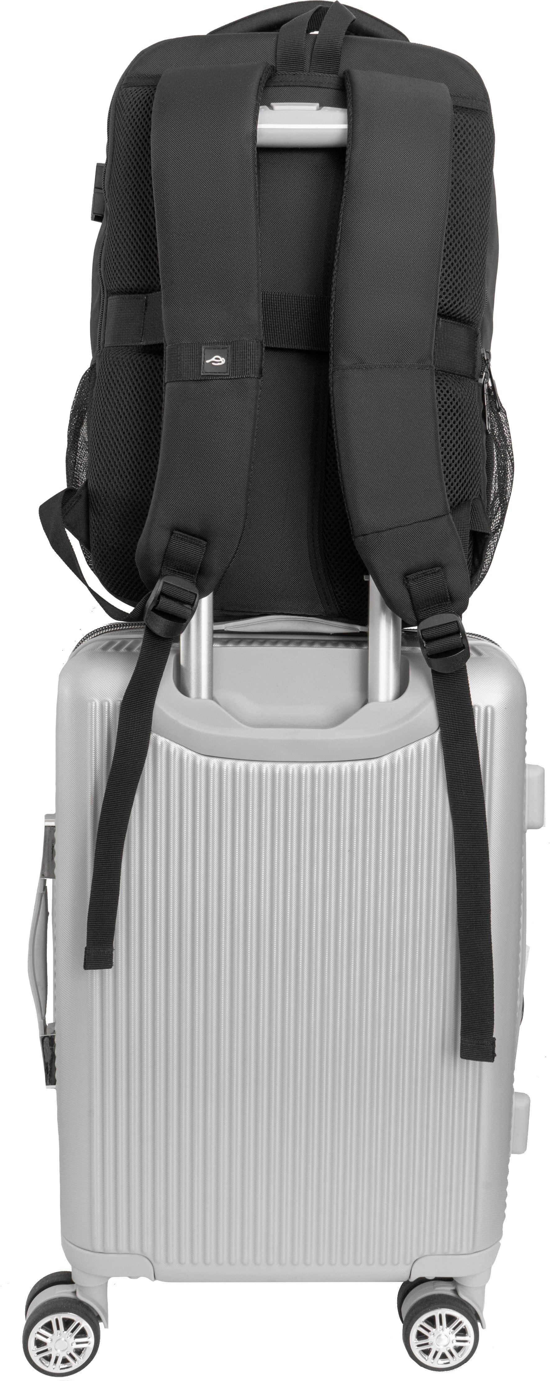 Alt View 3. Jack Abrahams - Jack Abrahams The Hamilton Nylon Workbook Backpack 26L - Black - Black.