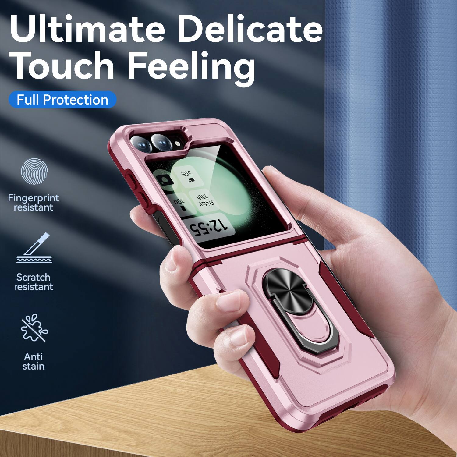 Ultimate Delicate Touch Feeling  
Full Protection  
Fingerprint resistant  
Scratch resistant  
Anti stain