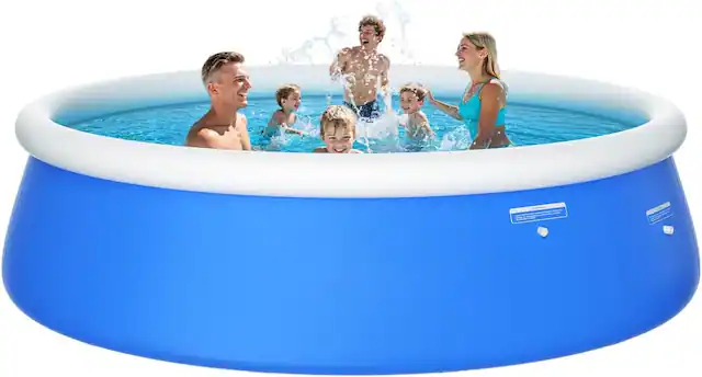 Front. Sunrio - Above ground swimming pool.