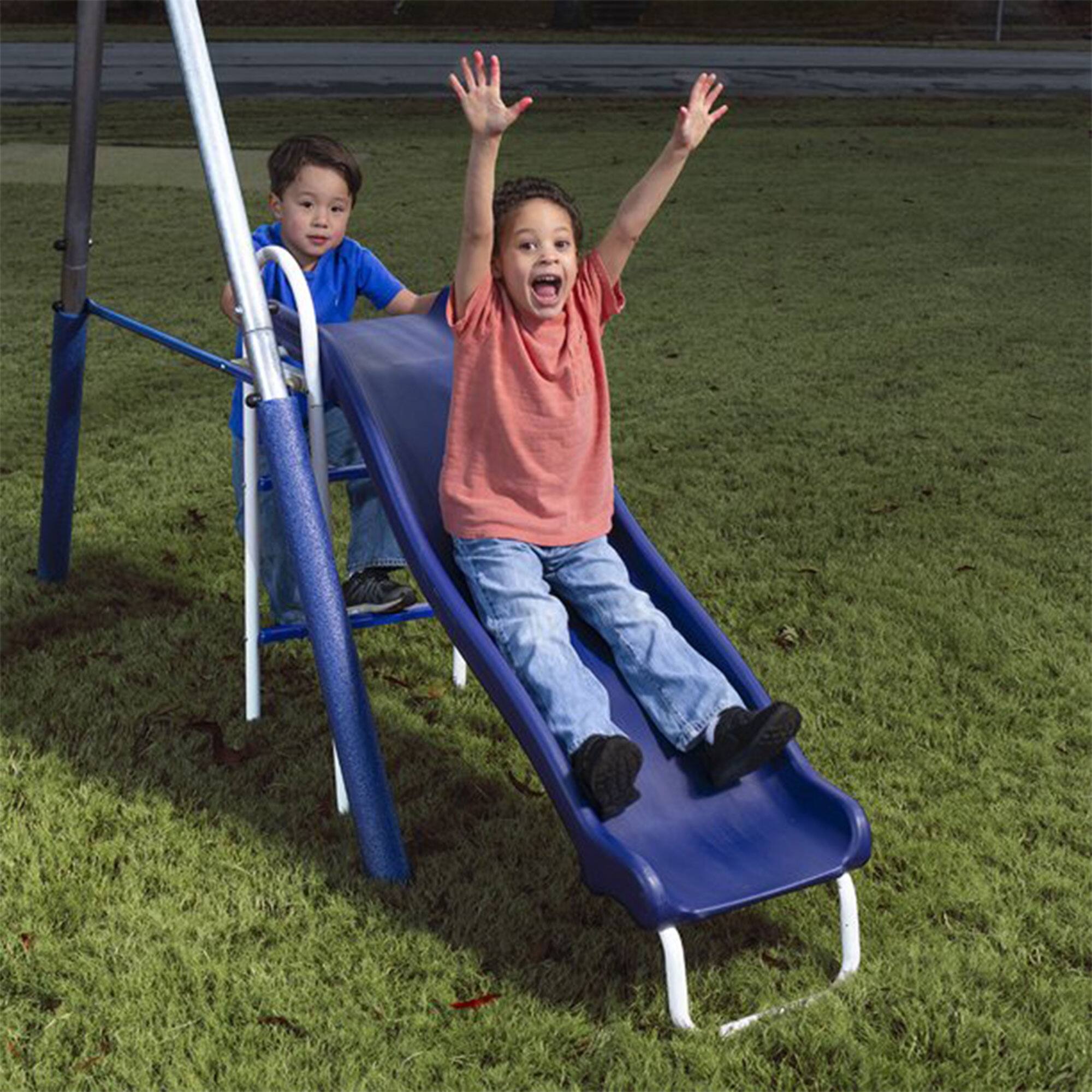 Alt View 6. XDP Recreation - XDP Recreation Freedom Fun Play Swing Set w/See Saw, Super Disc, Swings, & Slide - Multicolor.