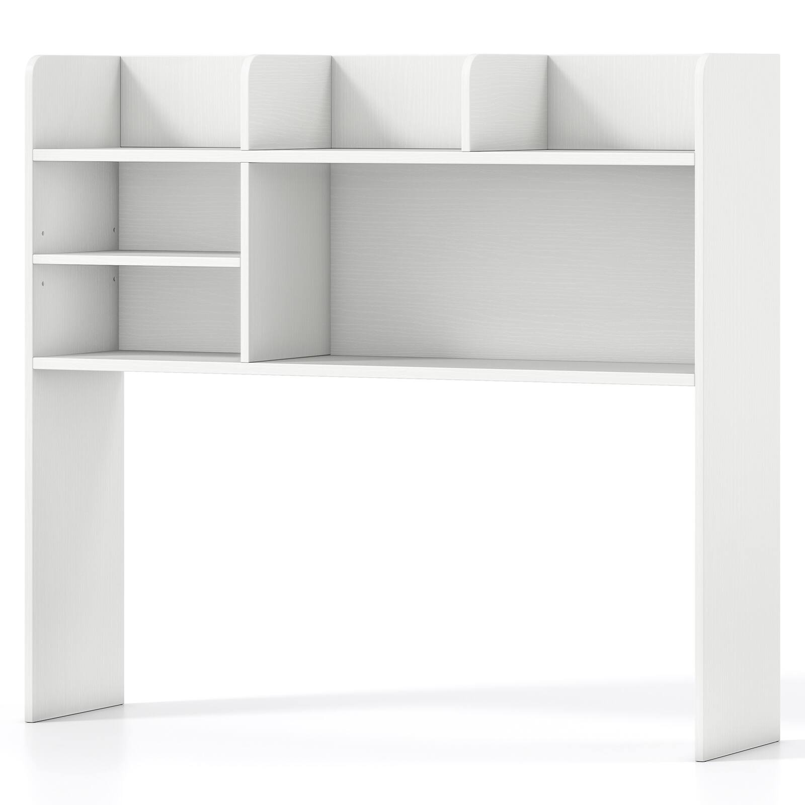 Alt View 9. Gymax - Gymax 37'' Desktop Bookshelf Wooden Organizer w/6 Shelves 2 Anti-tipping Devices - White.