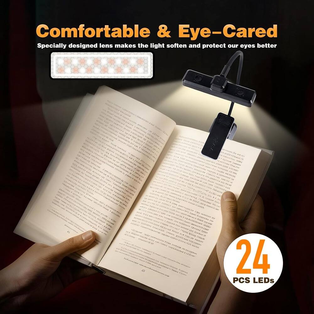 Comfortable & Eye-Cared  
Specially designed lens makes the light soften and protect our eyes better  

24 PCS LEDs