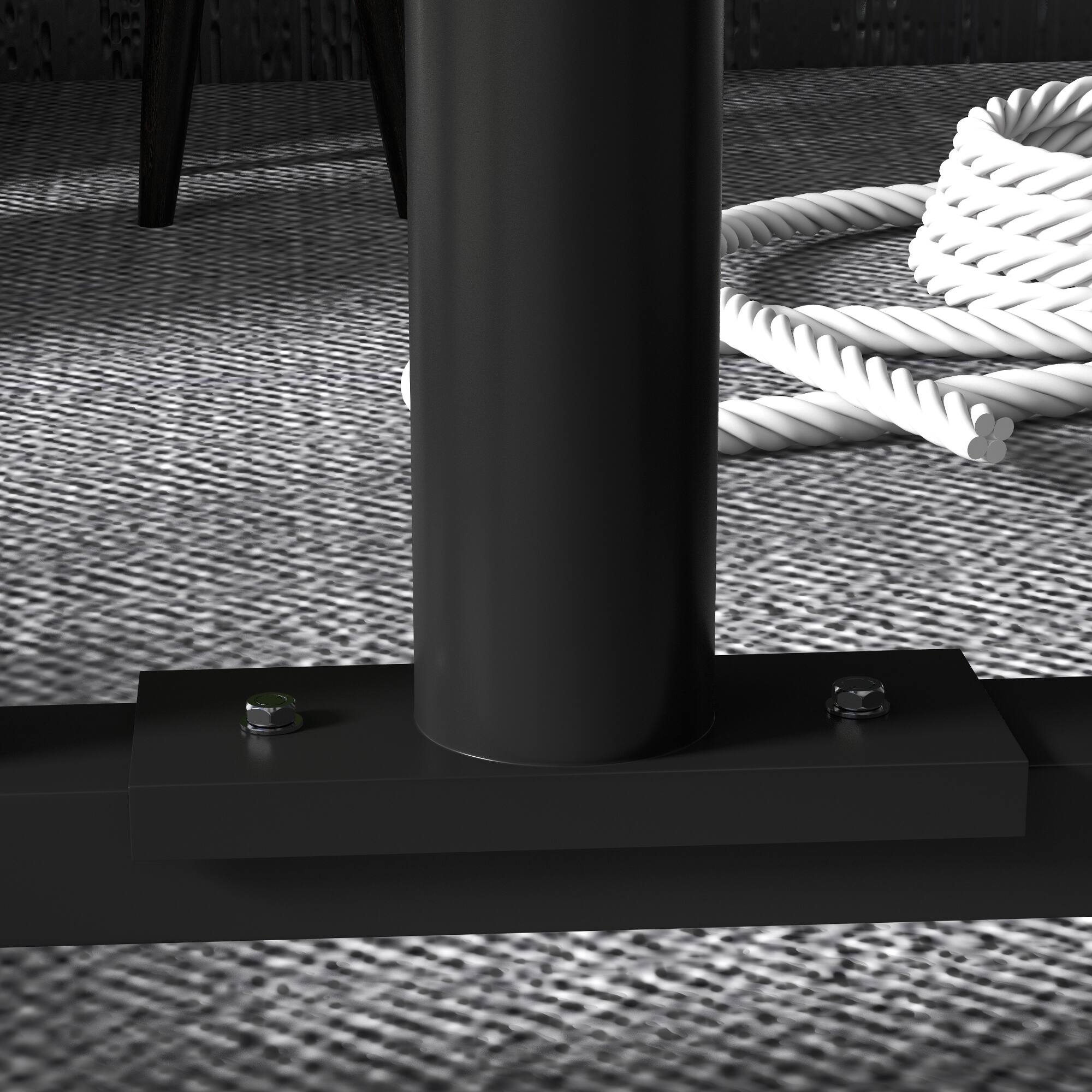 Alt View 7. Soozier - 2 Inch Weight Plate Rack, Plate Rack Holder For Olympic Weight Plates and Bars, with 4 Transport Wheels - Black.